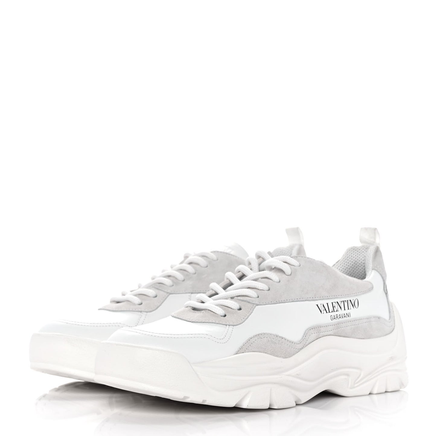 Calfskin Suede Mens Gumboy Sneakers 40.5 White
