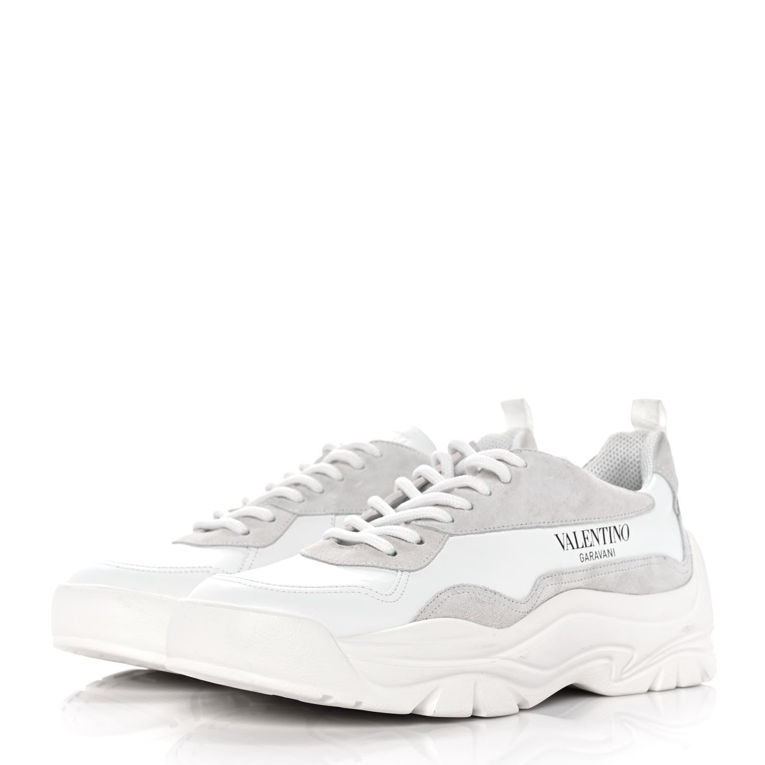 Valentino Garavani Calfskin Suede Mens Gumboy Sneakers 40.5 White 3 of 9