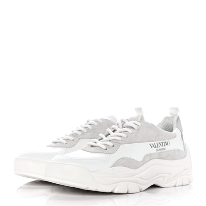 Valentino Garavani Calfskin Suede Mens Gumboy Sneakers 40.5 White 3 of 9