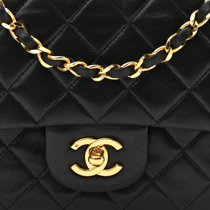 Chanel Lambskin Quilted Medium Double Flap Black 8 of 11