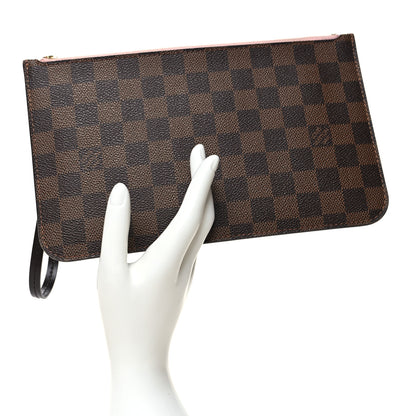 Louis Vuitton Damier Ebene Neverfull MM GM Pochette Rose Ballerine 2 of 8