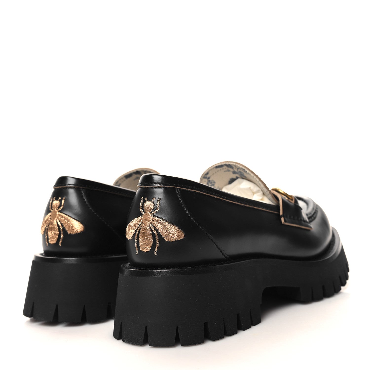 Gucci Cordovan Lux Womens Harald Horsebit 25mm Platform Loafers 35.5 Black 4 of 10