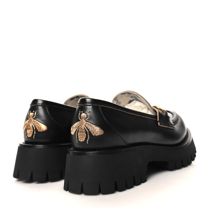 Gucci Cordovan Lux Womens Harald Horsebit 25mm Platform Loafers 35.5 Black 4 of 10