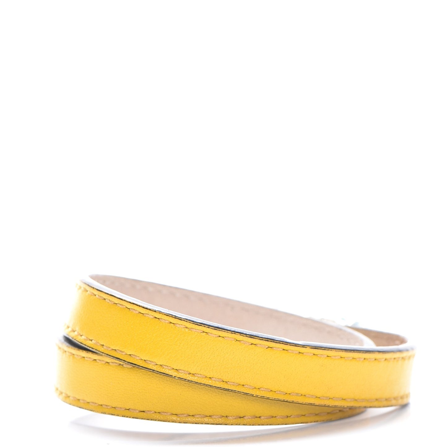 Calfskin Serpenti Forever Double Coil Bracelet M Citrine