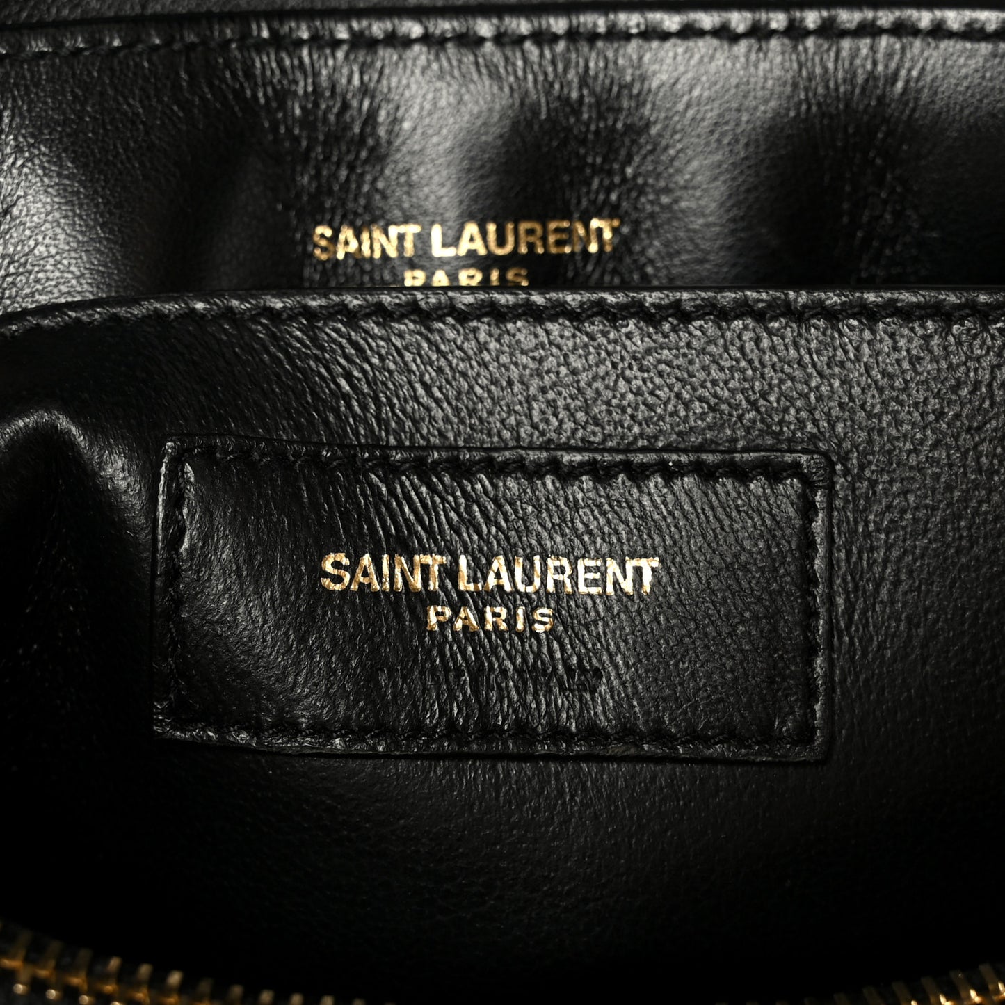 Calfskin Y Quilted Monogram Small Loulou Chain Satchel Black