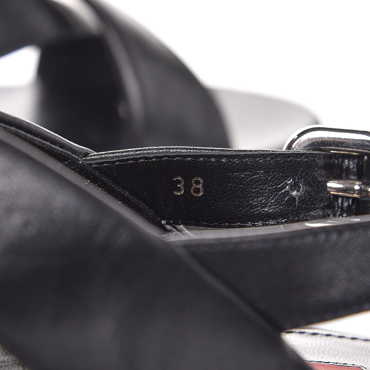 Lambskin Sport Platform Sandals 38 Black