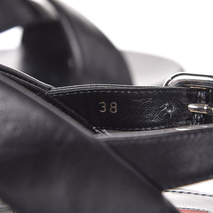 Prada Lambskin Sport Platform Sandals 38 Black 10 of 12