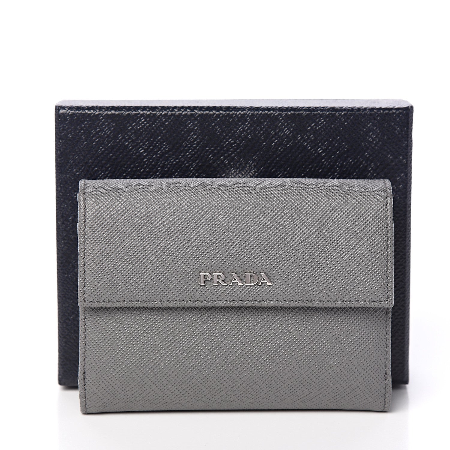 Prada Saffiano Compact Wallet Marmo 7 of 7