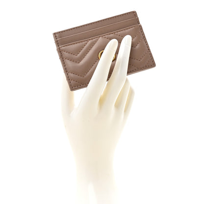 Gucci Calfskin Matelasse GG Marmont Card Holder Porcelain Rose 2 of 9