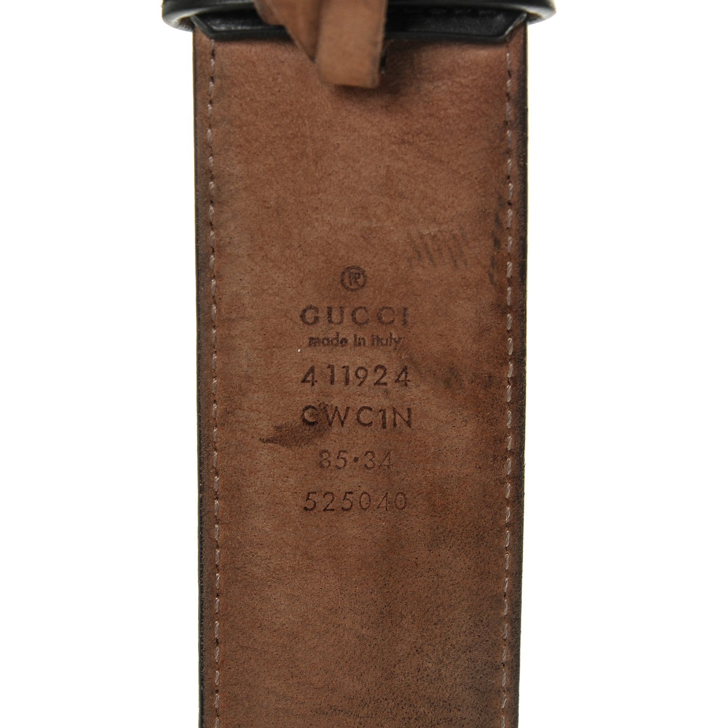 Gucci Guccissima Signature Interlocking G 40mm Belt 85 34 Black 5 of 6