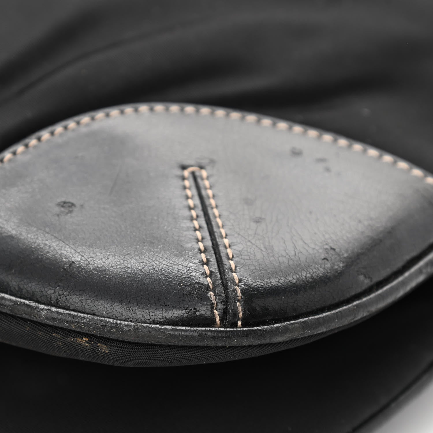 Prada Tessuto Nylon Calfskin Flat Messenger Bag Black 11 of 12