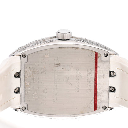 Franck Muller 18K White Gold Alligator Diamond Pave Bezel 32mm Vanguard Quartz Watch V32QZDCDCOLDRM 4 of 4