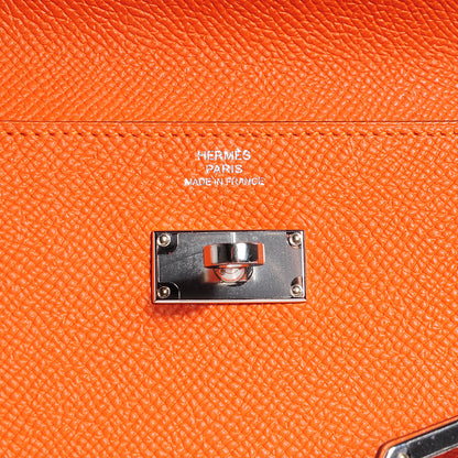 Hermes Epsom Kelly Longue Wallet Orange 12 of 18