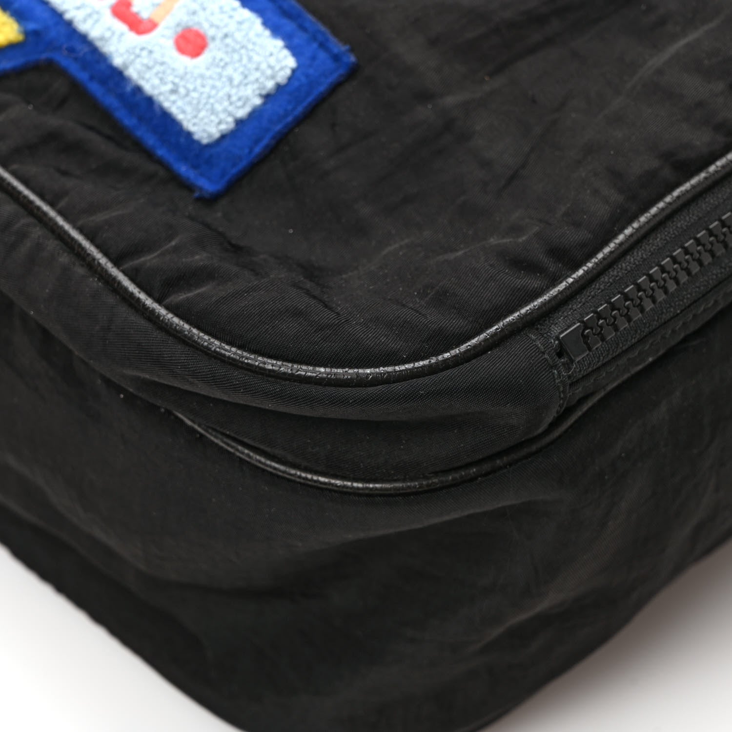 Gucci Nylon Twill 80s Logo Patch Backpack Black 11 of 11