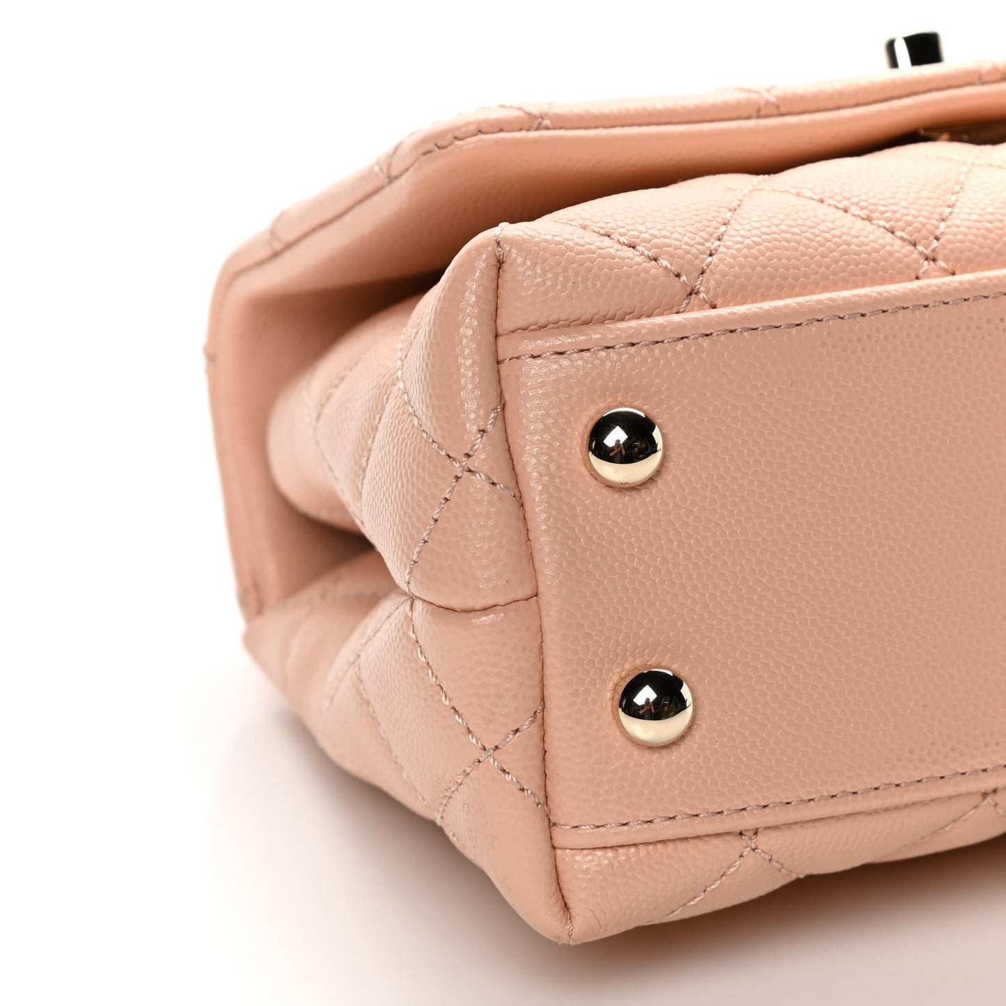 Caviar Quilted Extra Mini Coco Handle Flap Light Pink