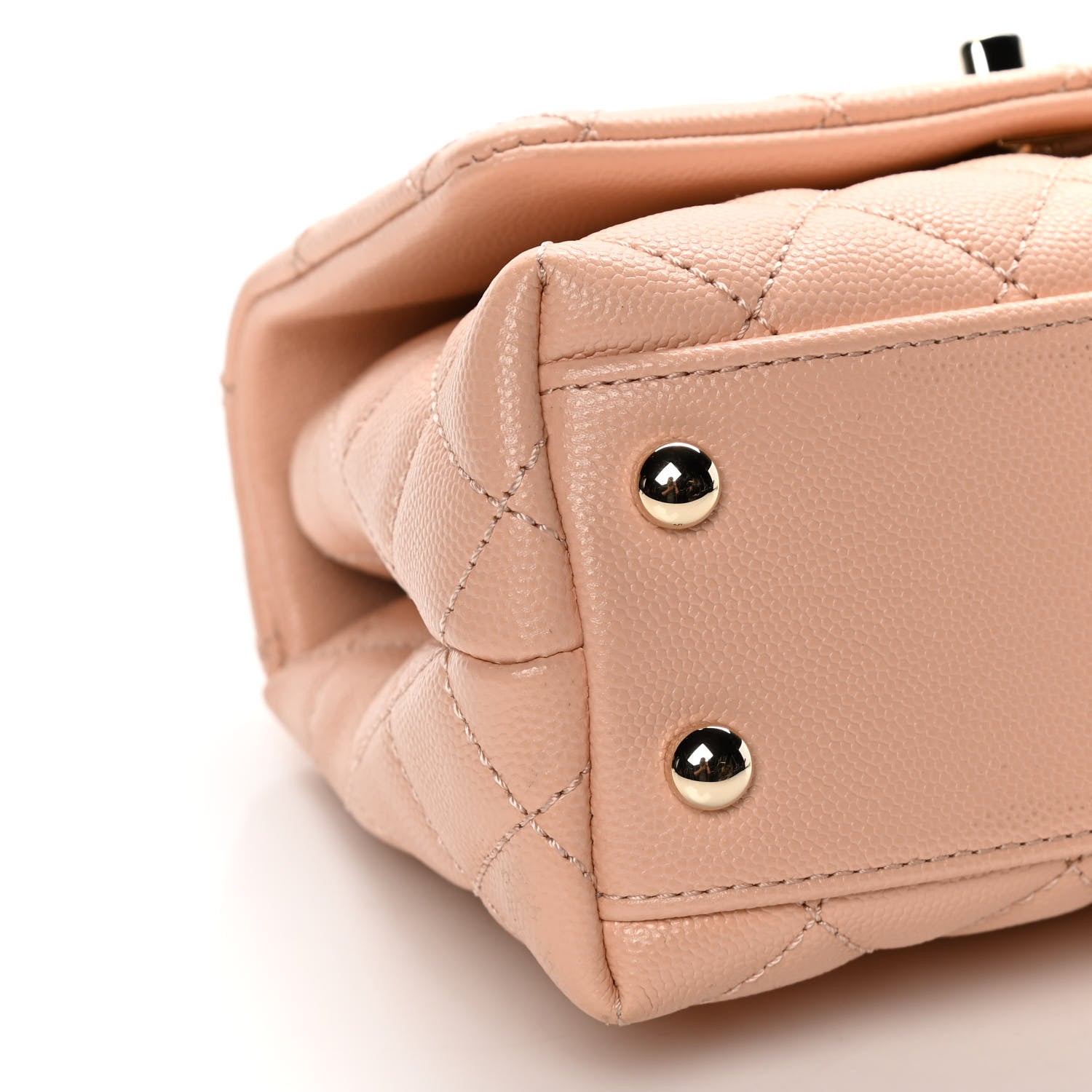 Chanel Caviar Quilted Extra Mini Coco Handle Flap Light Pink 8 of 11
