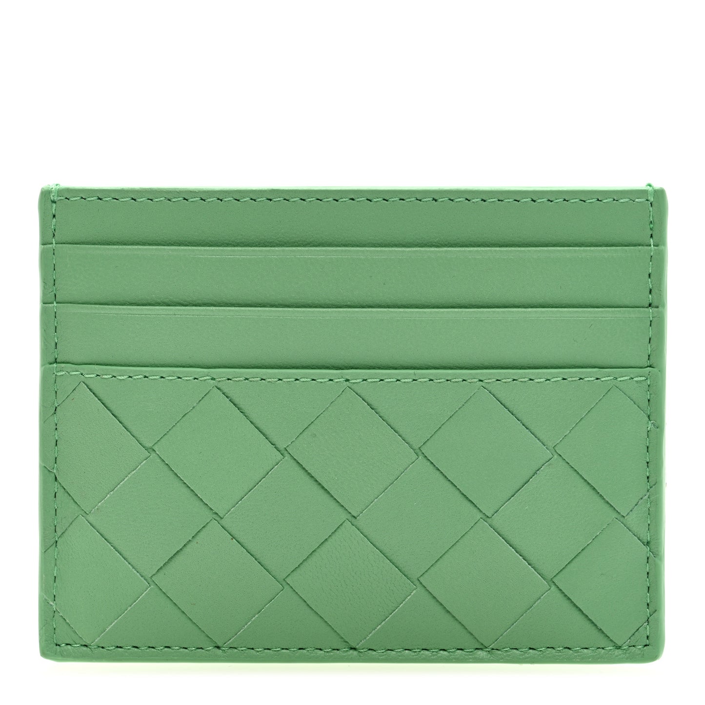 Nappa Intrecciato Card Holder Teal