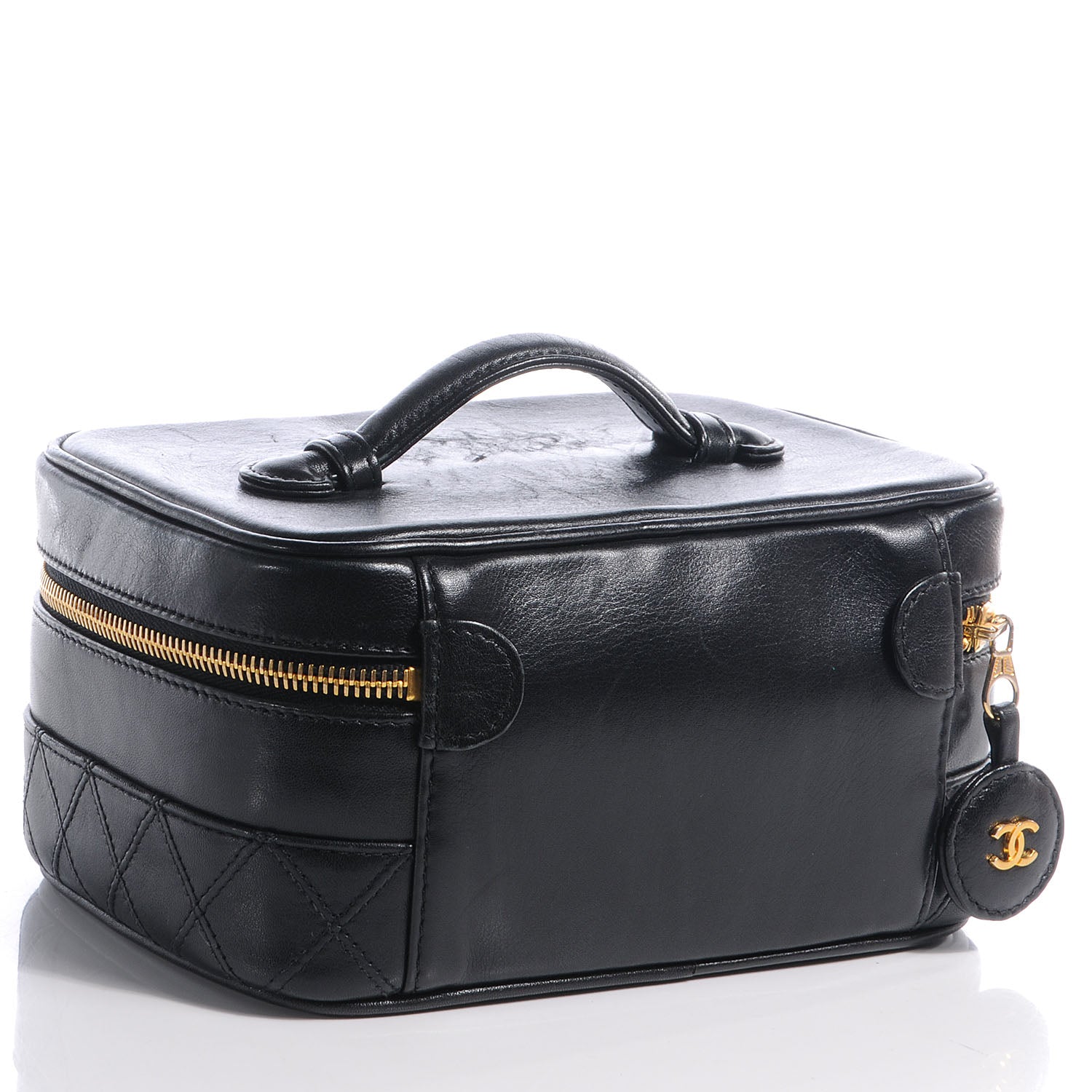 Chanel Lambskin Vanity Cosmetic Bag Black 3 of 9