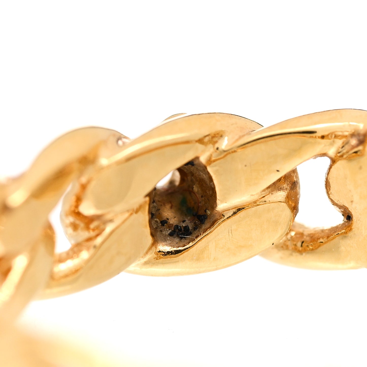 Metal Crystal Danseuse Etoile Chain Ring L 54 7 Gold
