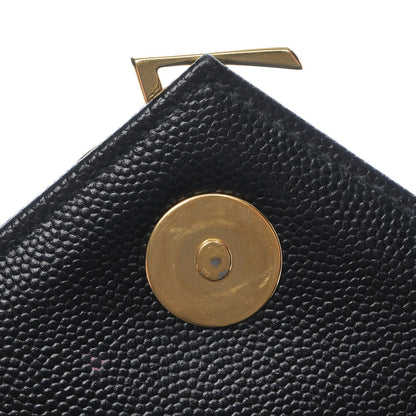Saint Laurent Smooth Calfskin Matelasse Chevron Large Monogram Satchel Black 9 of 12