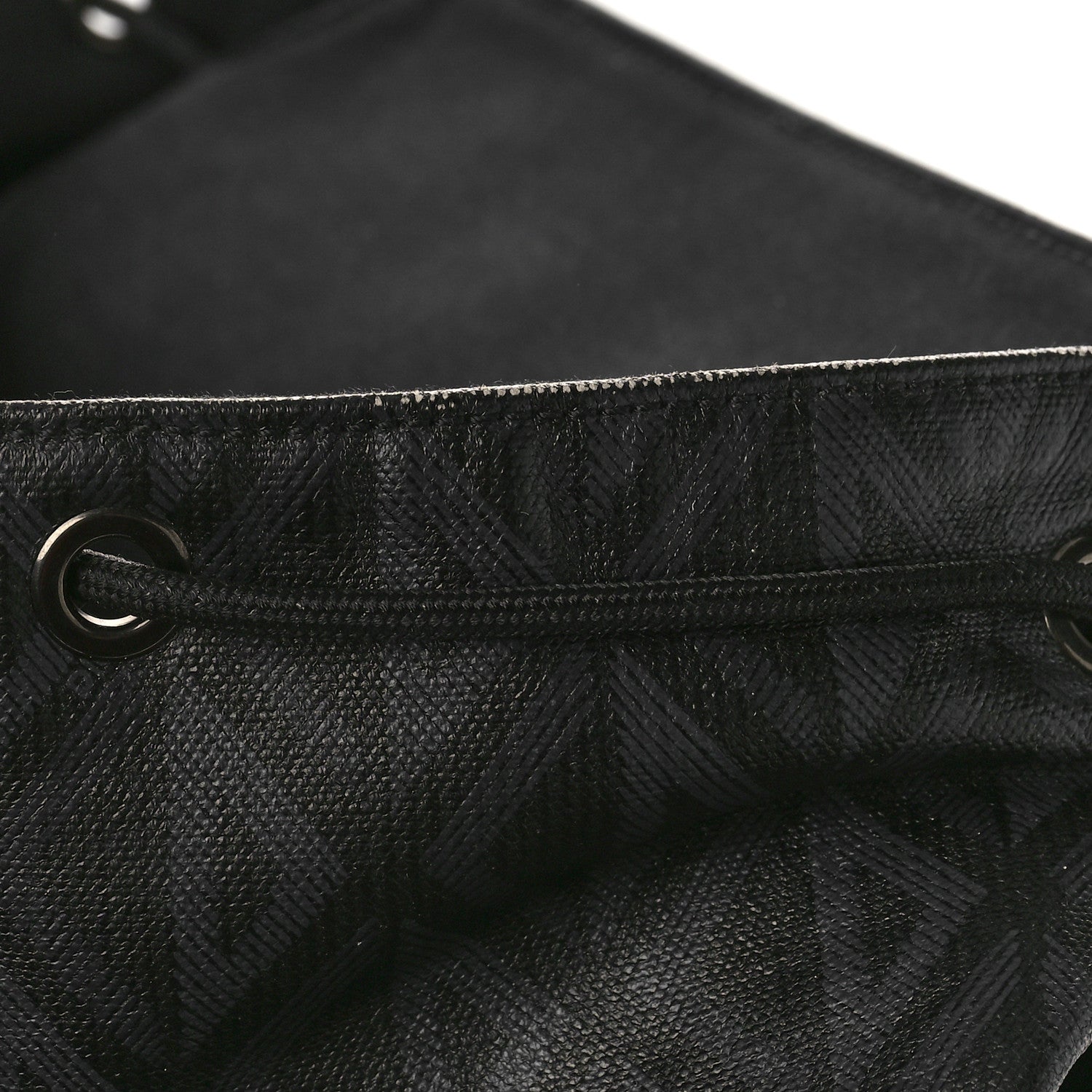 Christian Dior Canvas CD Diamond Hit The Road Backpack Black 10 of 15