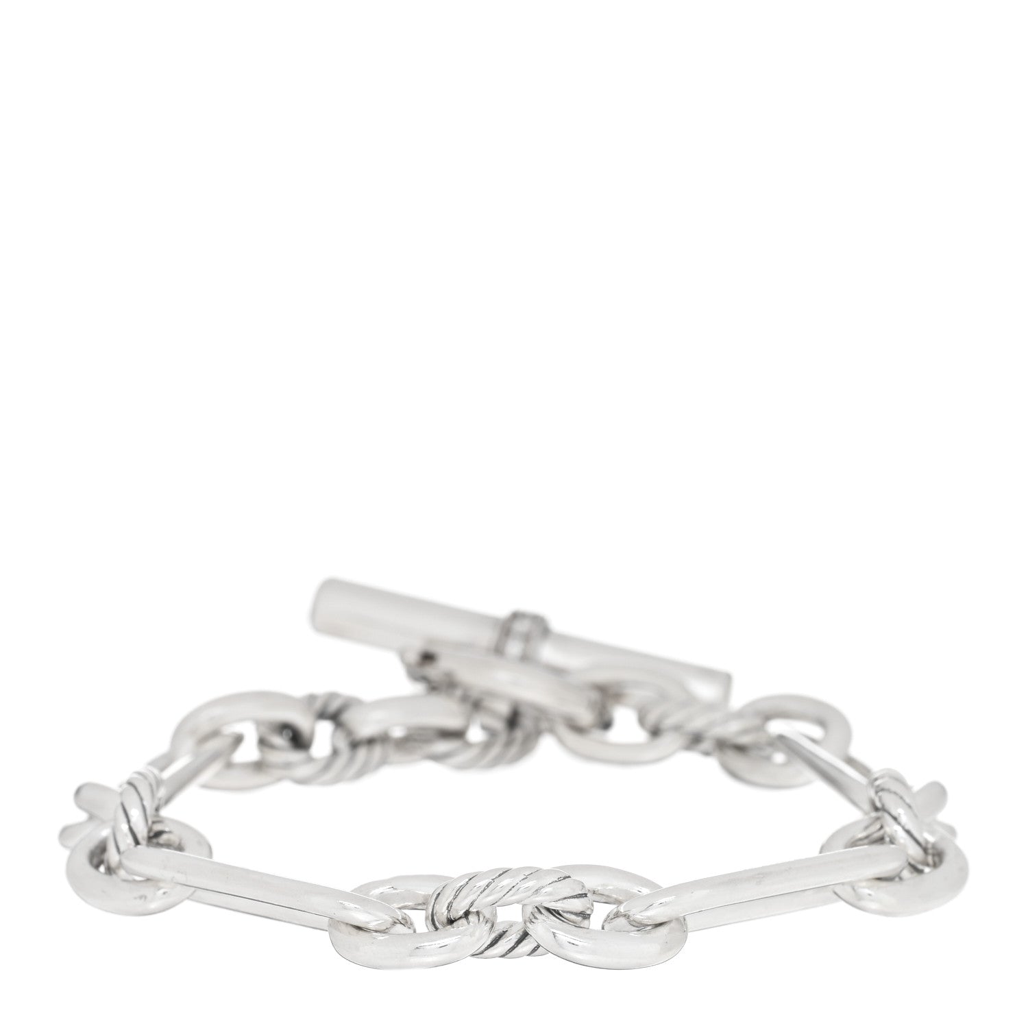 David Yurman Sterling Silver Diamond Lexington Chain Bracelet 2 of 3