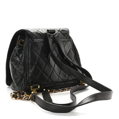 Chanel Lambskin Quilted Backpack Black 2 of 9