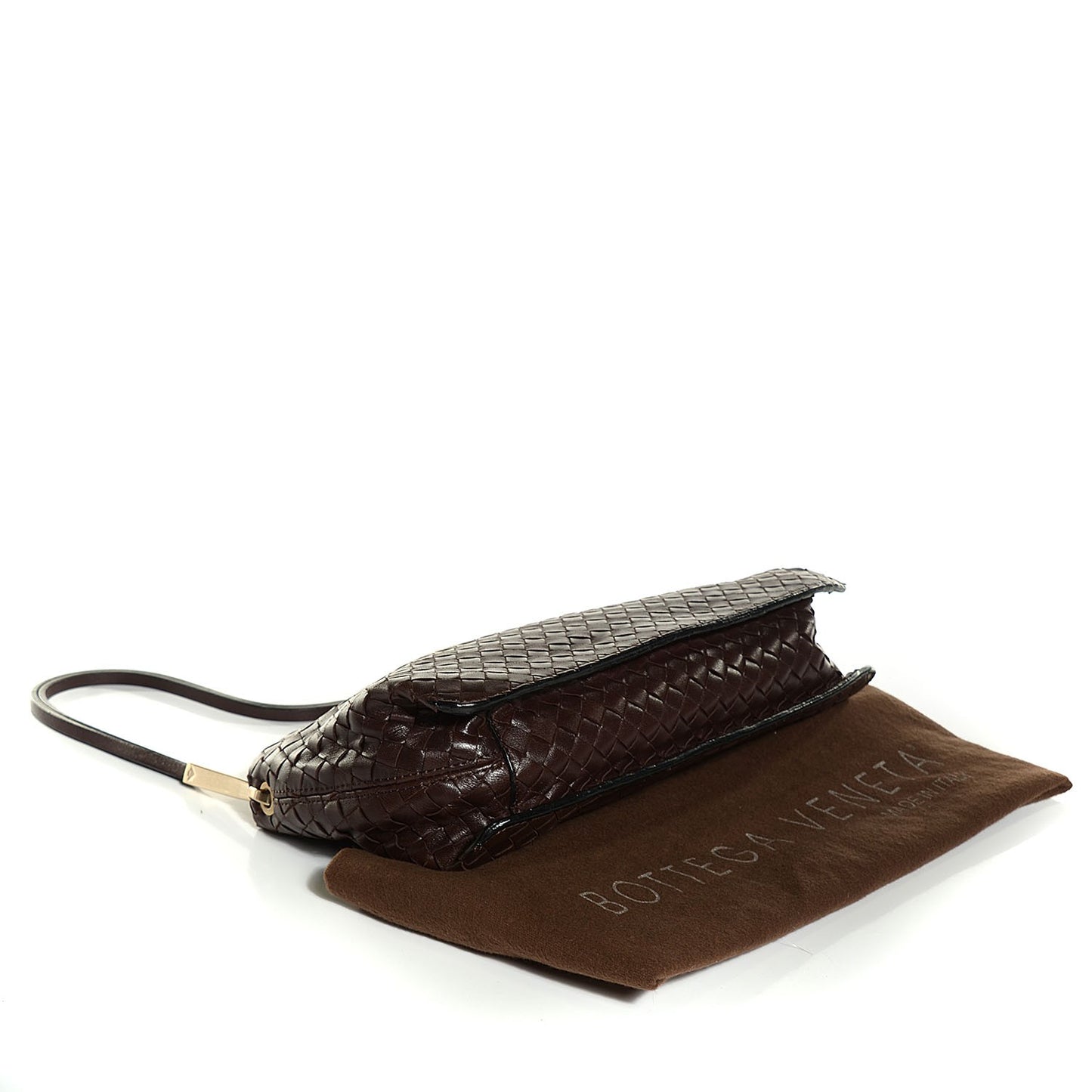 Vintage Nappa Intrecciato Shoulder Bag Ebano