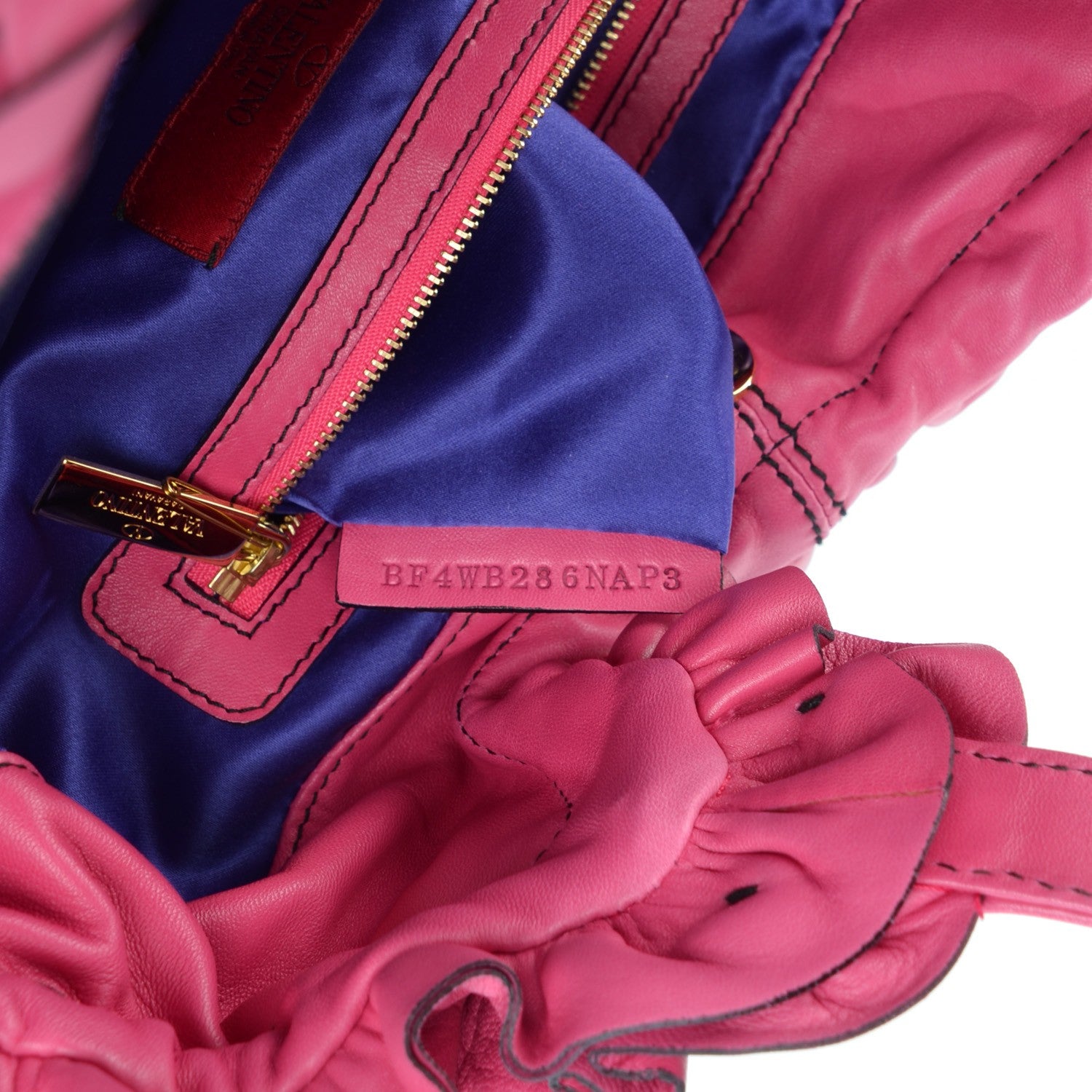 Valentino Garavani Nappa Ruffle Idylle Tote Fuchsia 8 of 8
