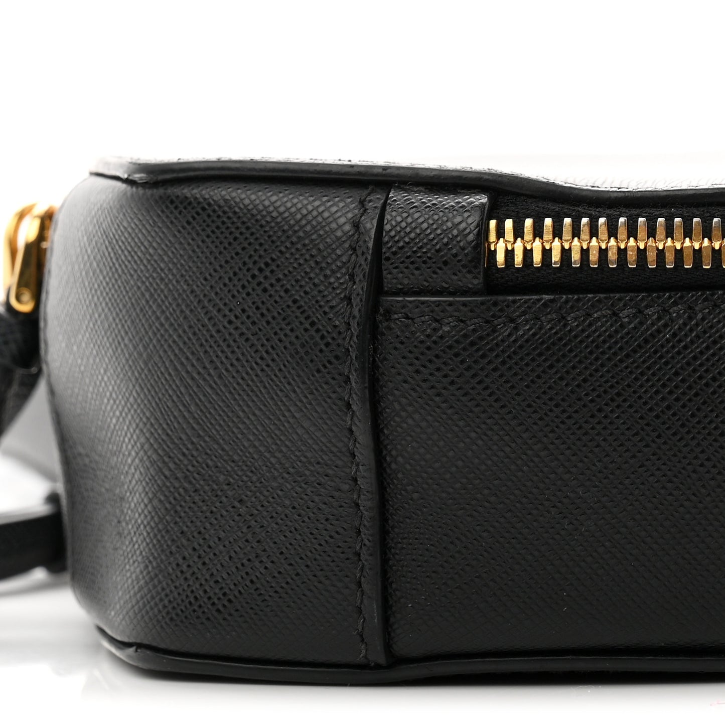 Saffiano Lux Odette Heart Crossbody Black