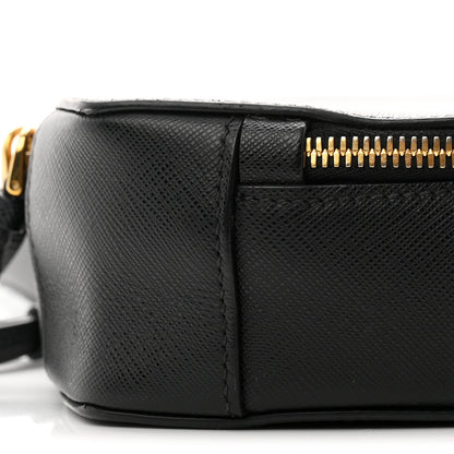 Prada Saffiano Lux Odette Heart Crossbody Black 9 of 9