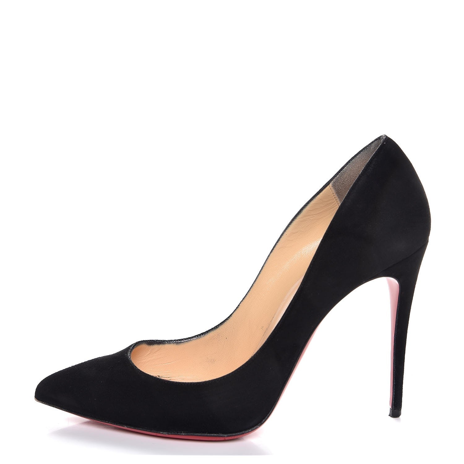 Christian Louboutin Suede Pigalle Follies 100 Pumps 38 Black 1 of 12