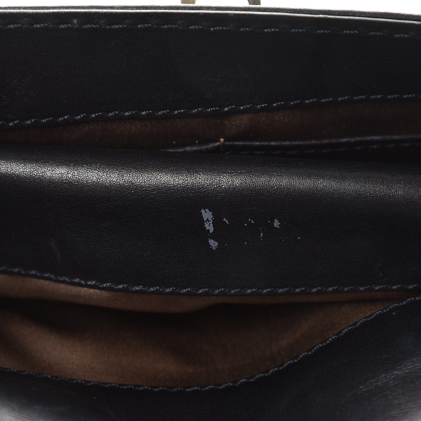 Vitello Rockstud Flip Lock Shoulder Flap Bag Black