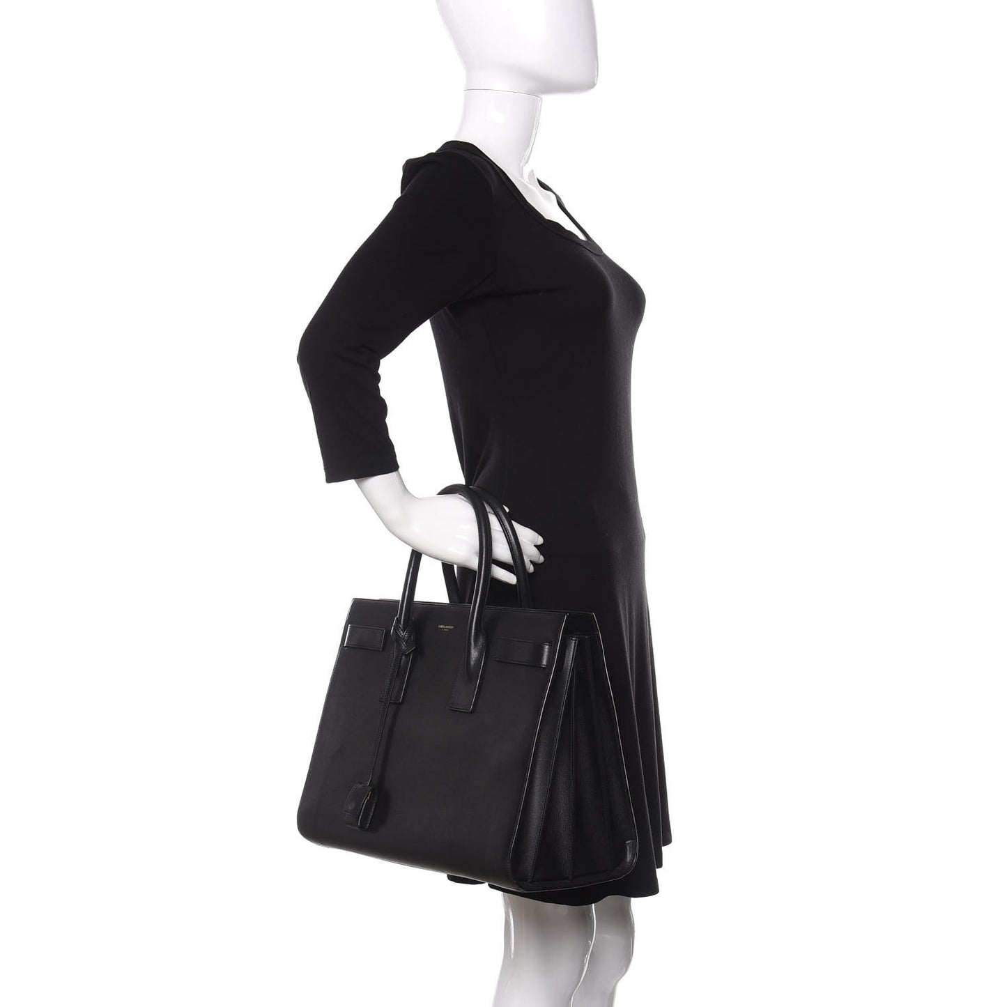 Calfskin Large Sac De Jour Carryall Black