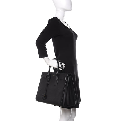 Saint Laurent Calfskin Large Sac De Jour Carryall Black 2 of 11