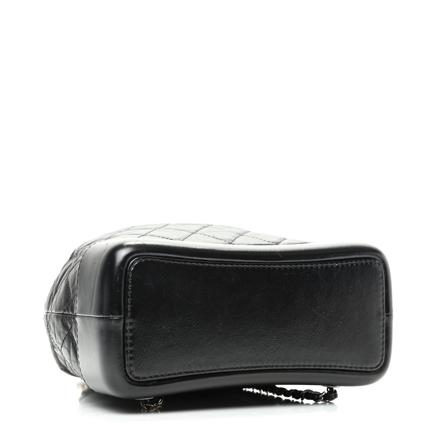 Aged Calfskin Quilted Small Gabrielle Backpack Black