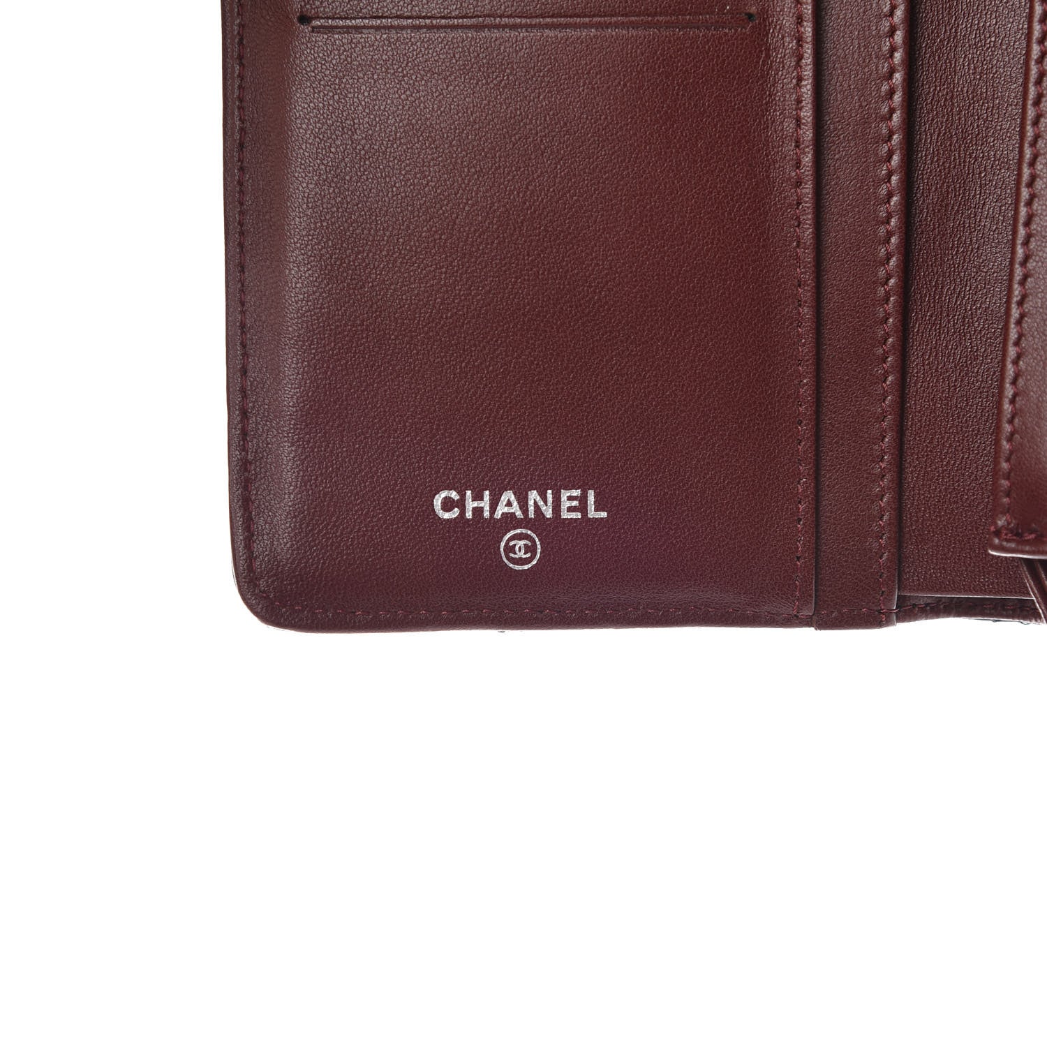 Chanel Lambskin Quilted Yen Wallet Black 6 of 9