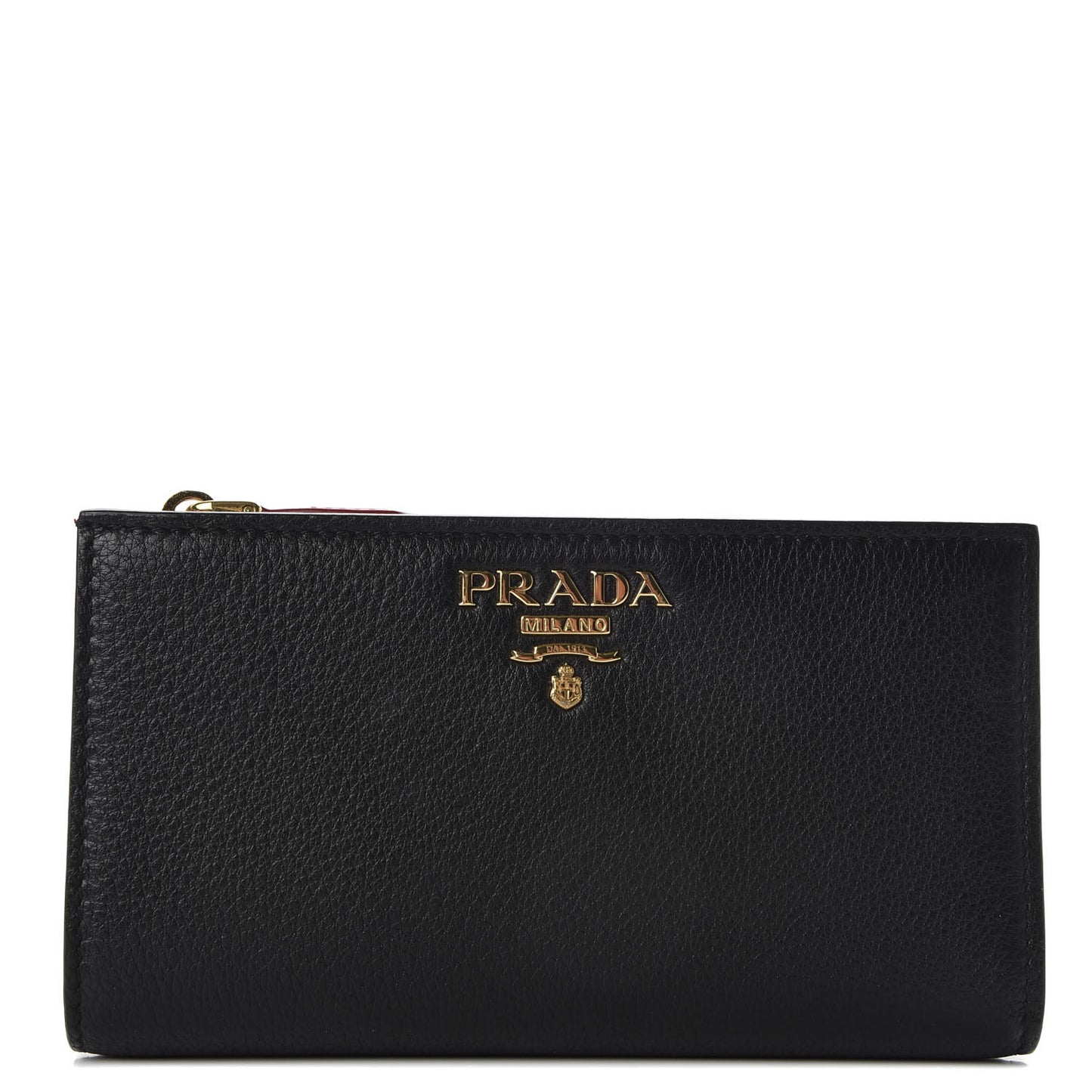 Daino Colour Large Snap Wallet Black Fuoco
