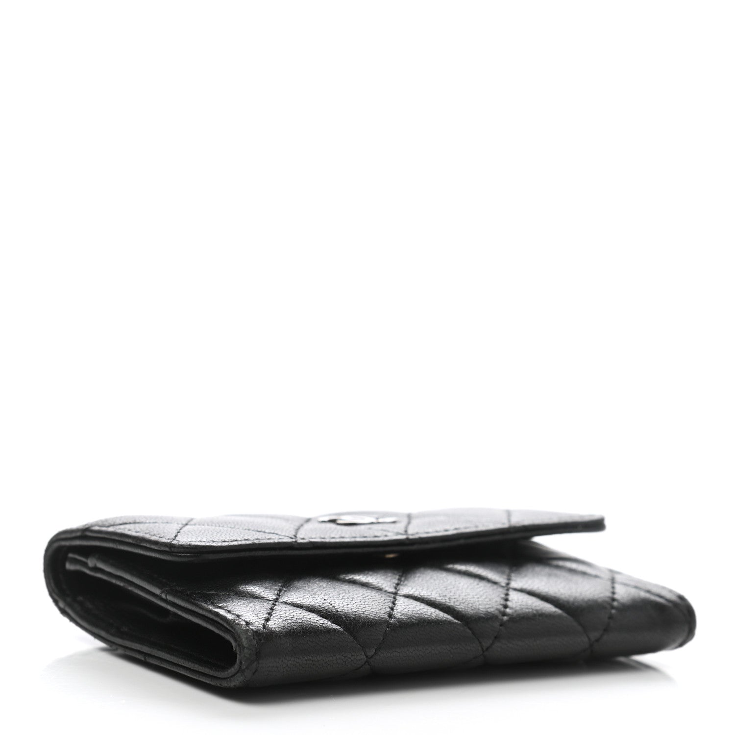 Chanel Lambskin Quilted Flap Card Holder Black 4 of 13