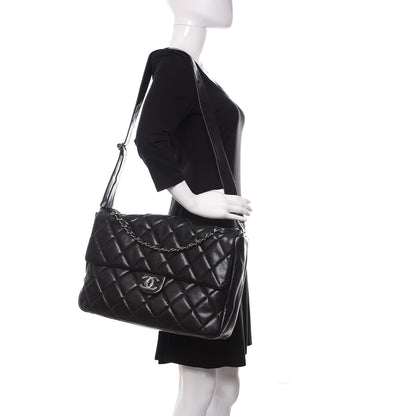 Chanel Glazed Caviar Large Nature Flap Bag Black 2 of 11