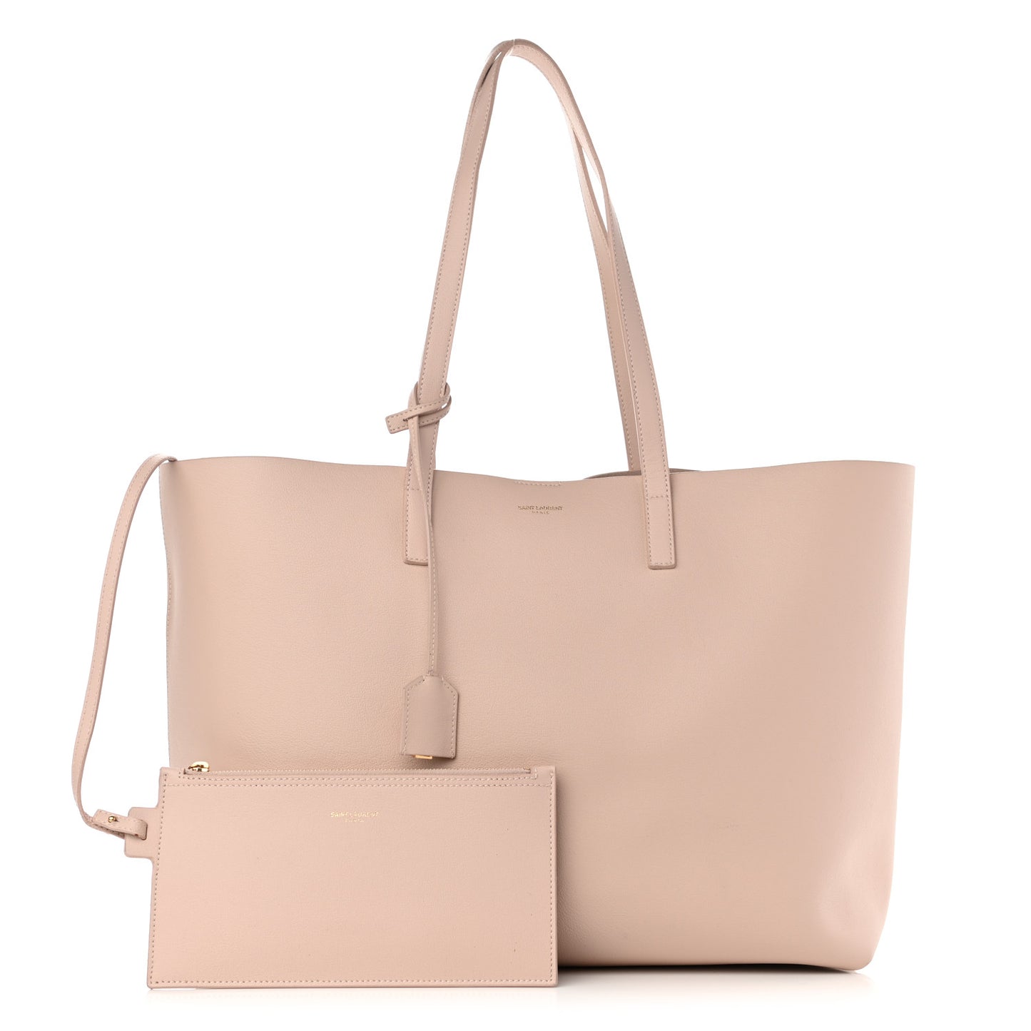 Calfskin Large Shopping Tote Pale Blush