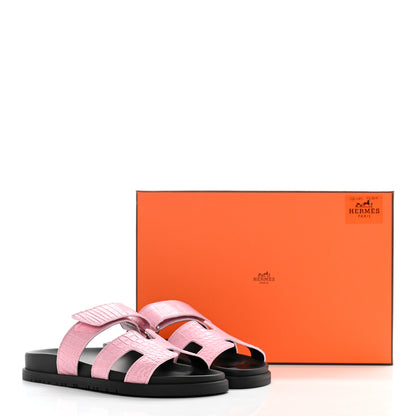 Hermes Matte Alligator Womens Chypre Sandals 36.5 Pink 9 of 9