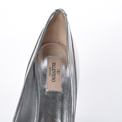 Valentino Garavani Metallic Nappa PVC Dollybow Pumps 39 Silver 12 of 18