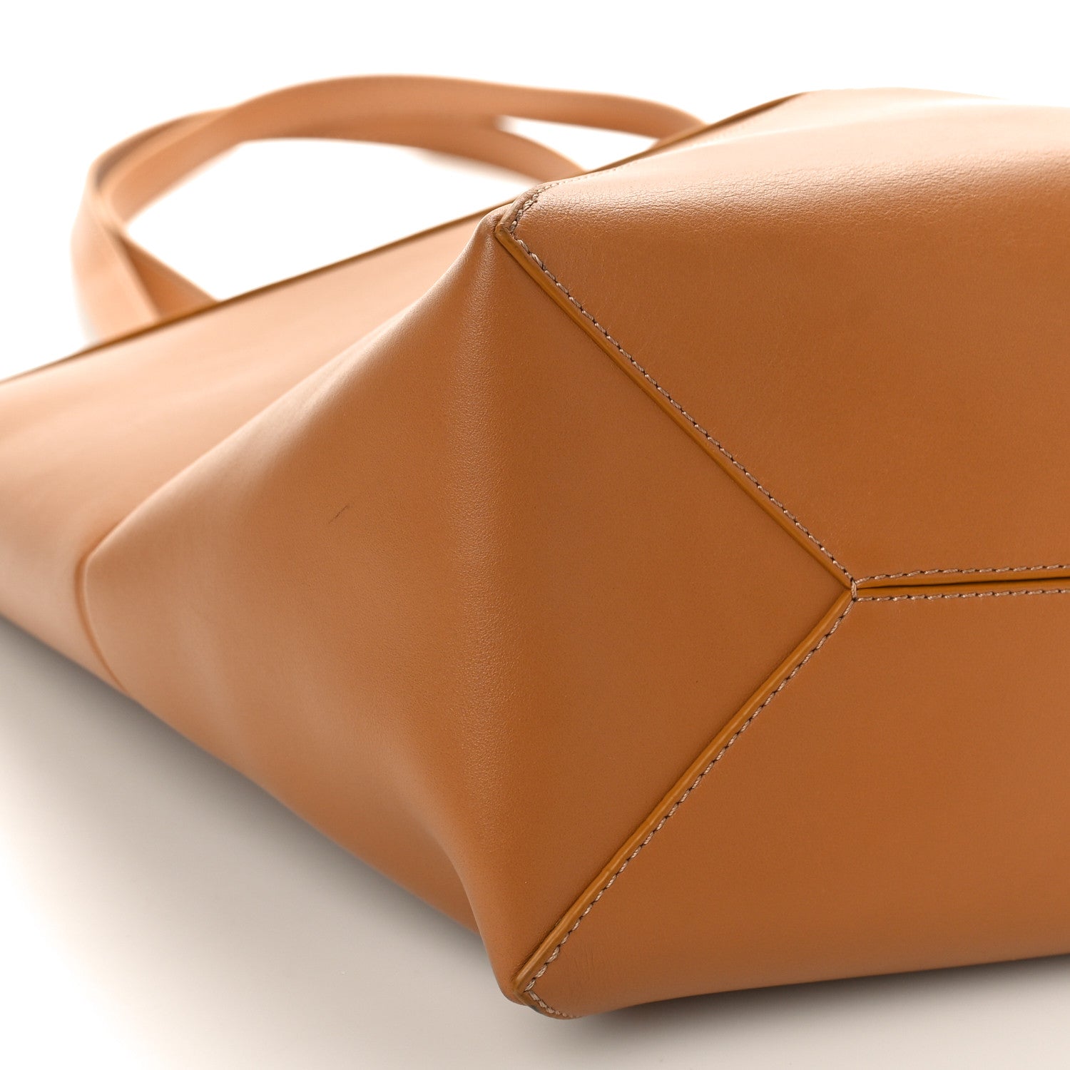 Loewe Shiny Calfskin Medium Puzzle Fold Tote Warm Desert 7 of 8