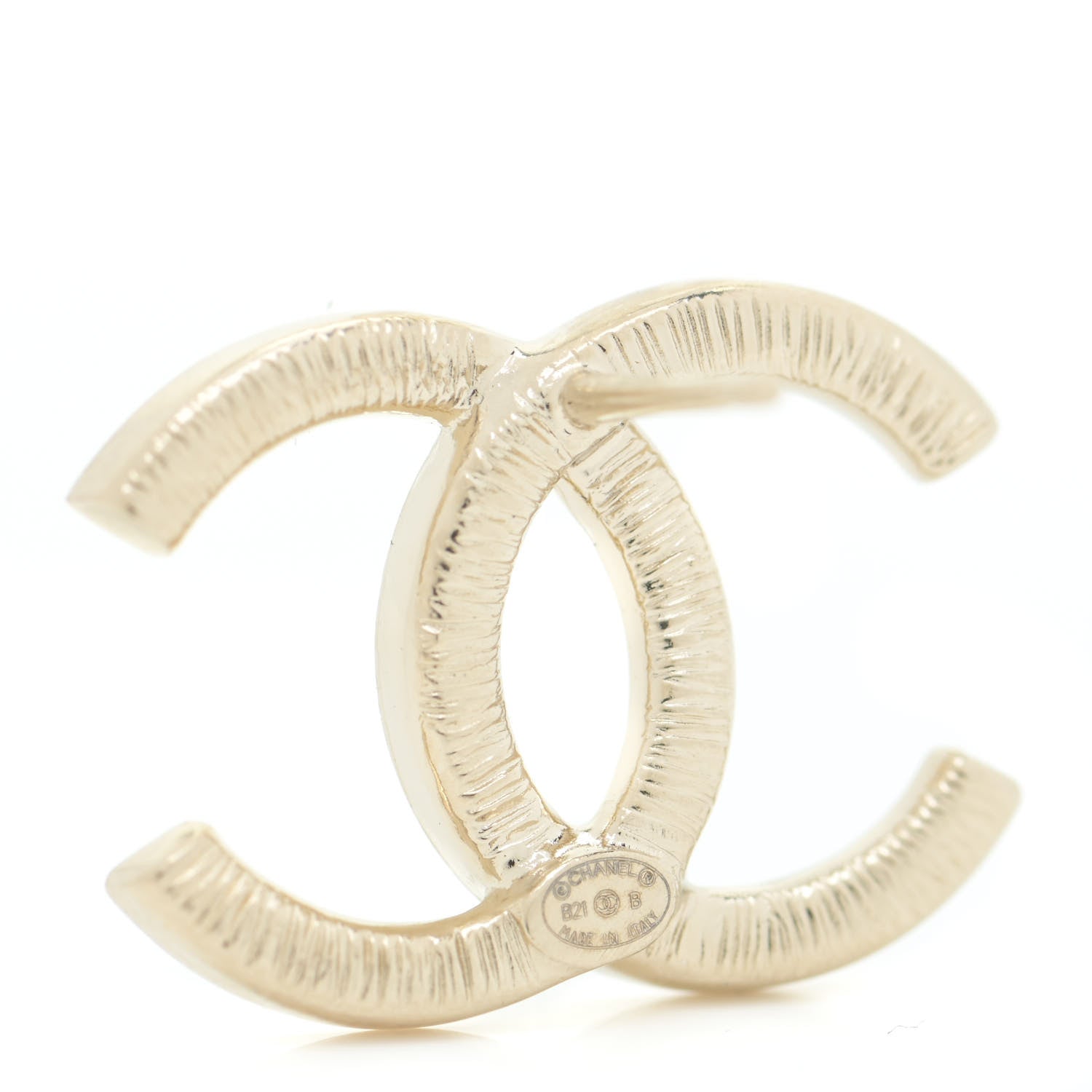 Chanel Crystal Large CC Earrings Gold 4 of 5