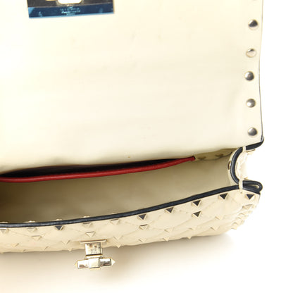 Valentino Garavani Nappa Small Rockstud Spike Shoulder Bag Light Ivory 5 of 10