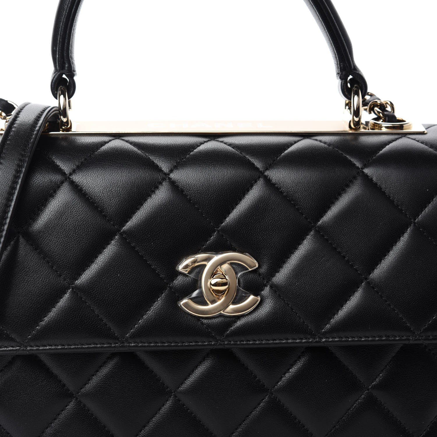 Chanel Lambskin Quilted Small Trendy CC Dual Handle Flap Bag Black 10 of 11