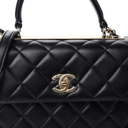 Chanel Lambskin Quilted Small Trendy CC Dual Handle Flap Bag Black 10 of 11