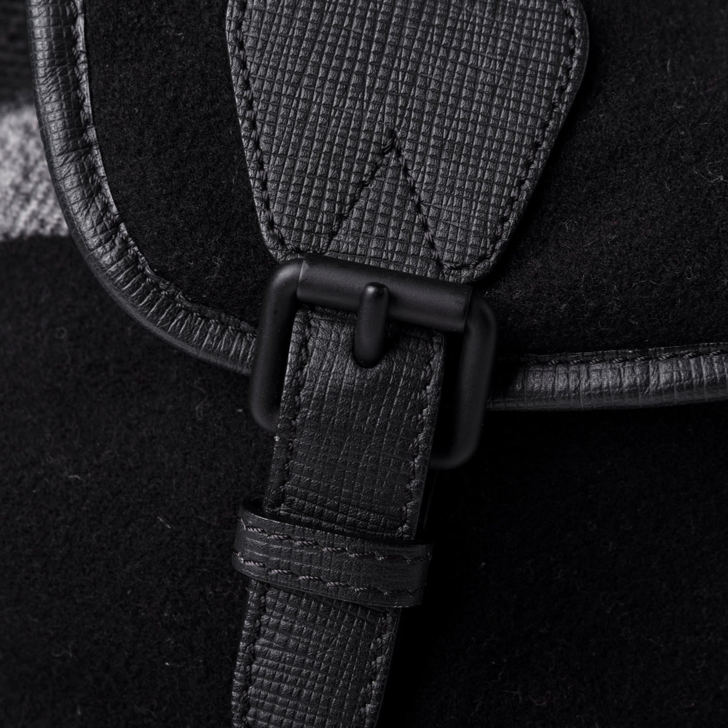 Burberry Wool House Check Large Rucksack Backpack Black 9 of 9