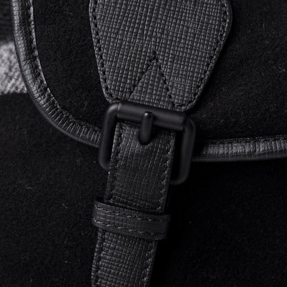 Burberry Wool House Check Large Rucksack Backpack Black 9 of 9